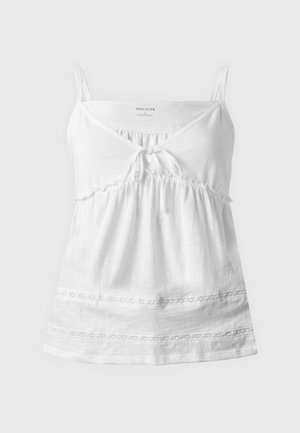 Hollister Co., BARE TIE FRONT BABYDOLL - Top - white