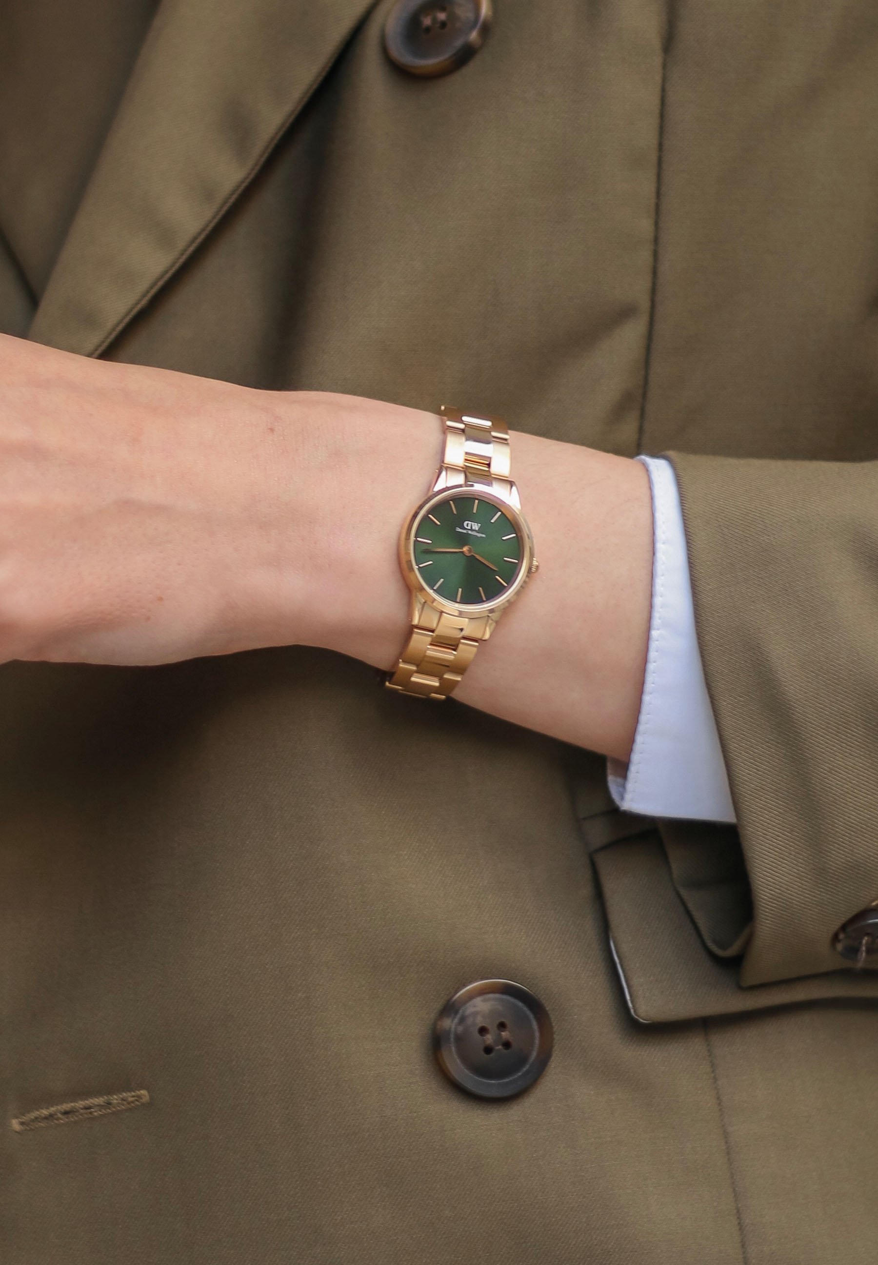 Daniel Wellington ICONIC LINK EMERALD - Uhr - rose gold-coloured  