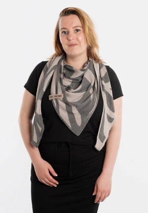 Knit Factory LEAF - Sjaal - pebble grey med grey