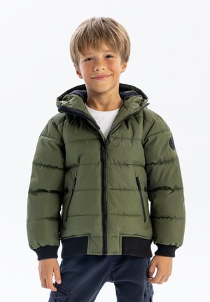 PADDED ZIPPED WITH HOOD - Winter jacket - khaki