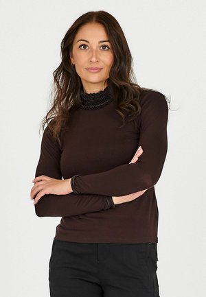 Långärmad tröja - dark brown