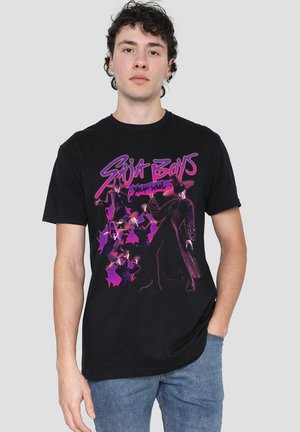 NETFLIX, KPOP DEMON HUNTERS SAJA BOYS FLAMES - Print T-shirt - black