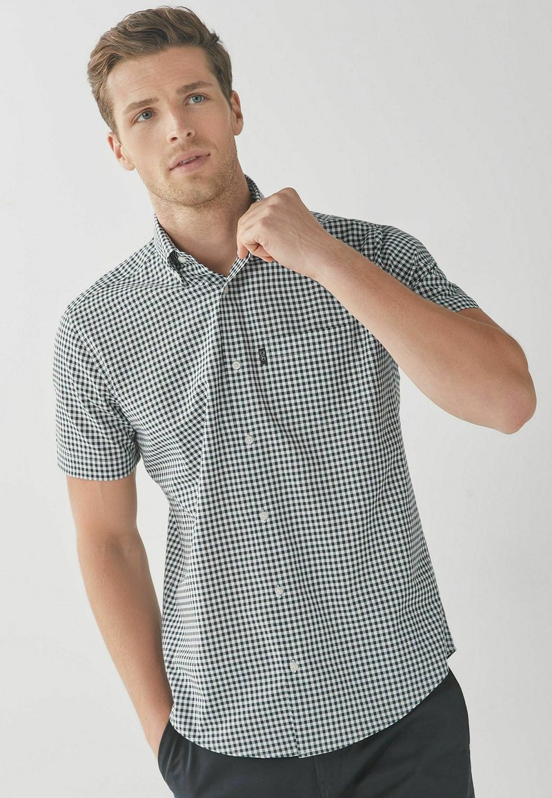 Next - EASY IRON BUTTON DOWN OXFORD  - Cămașă - navy blue/white gingham, Extindeți