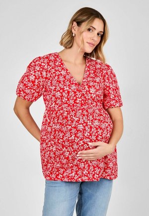 MATERNITY FIT - SHORT SLEEVE  - Pusero - red