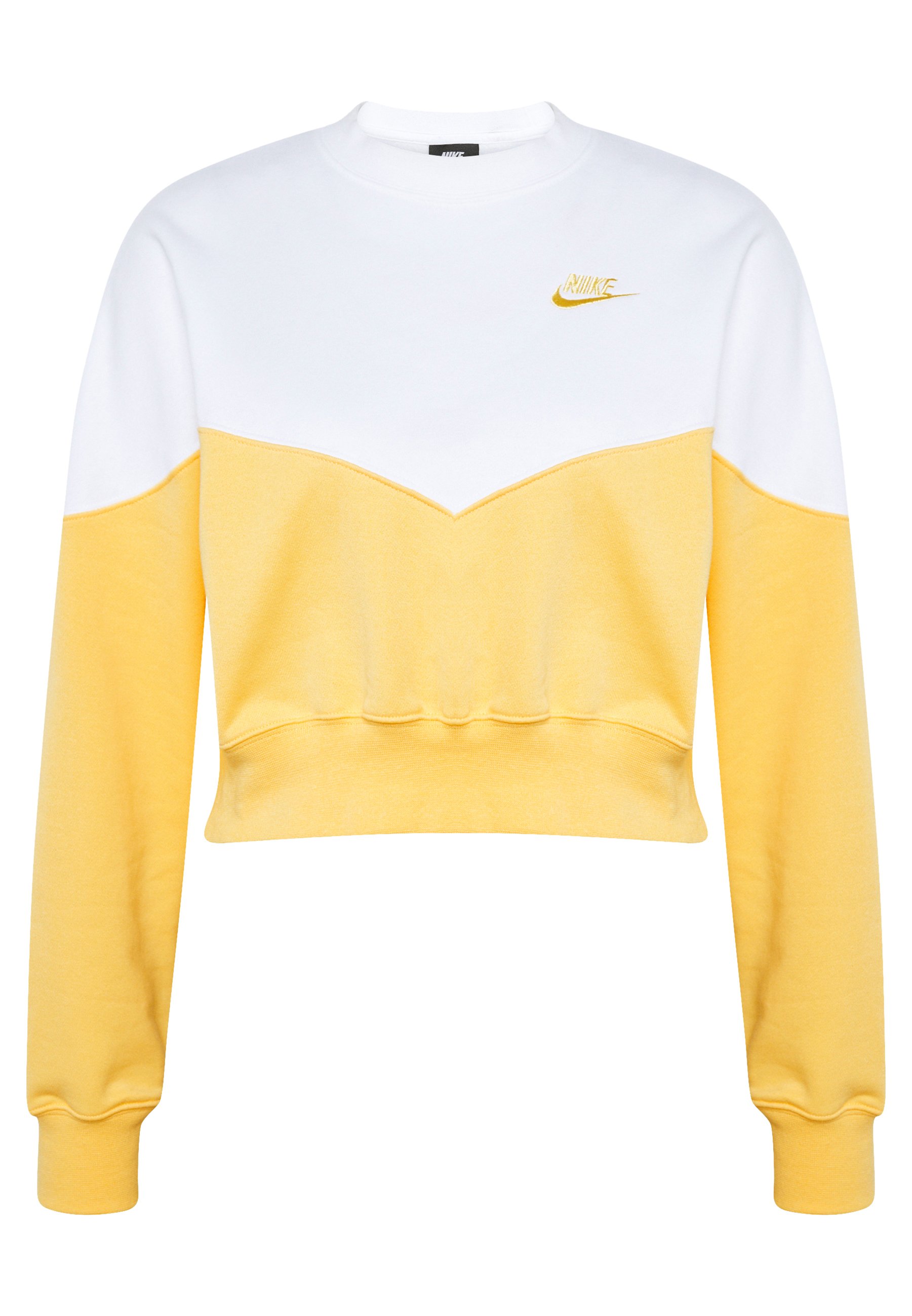 W NSW HRTG CREW FLC Sweatshirt topaz goldwhite W NSW HRTG CREW FLC Sweatshirt topaz goldwhite
