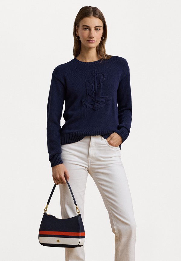 STRIPED LEATHER MEDIUM DANNI BAG - Handbag3