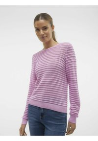Vero Moda NORMAL GESCHNITTEN RUNDHALS BALLONÄRMEL - Maglione - pastel lavender