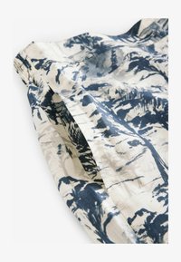 Unselected, white blue scenic print