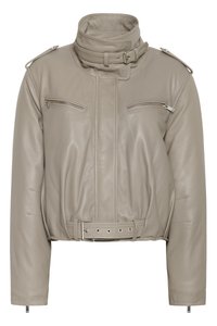 GZLEVA PUFFER - Δερμάτινο μπουφάν - dark rock ridge