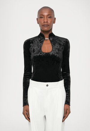 QIPAO PLACHET - Top s dlouhým rukávem - black