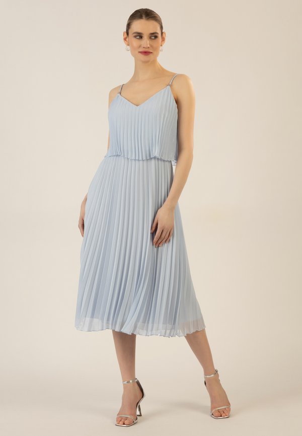 KURZES PLISSEE - Freizeitkleid - hellblau