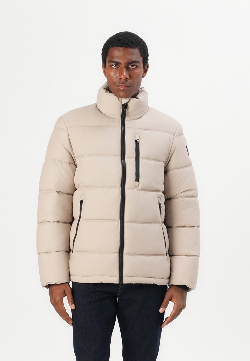 TOM TAILOR SPORTY PUFFER - Vinterjakke - light cashmere