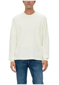 s.Oliver MIT WAFFEL STRUKTUR - Sweatshirt - ecru