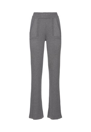 Trousers - dunkelgrau meliert