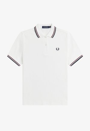 Fred Perry, TWIN TIPPED - Poloshirt - snow white/oxblood/navy