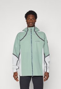 Adidas Terrex NAT GEO RAIN.RDY - Regnjakke - silver green
