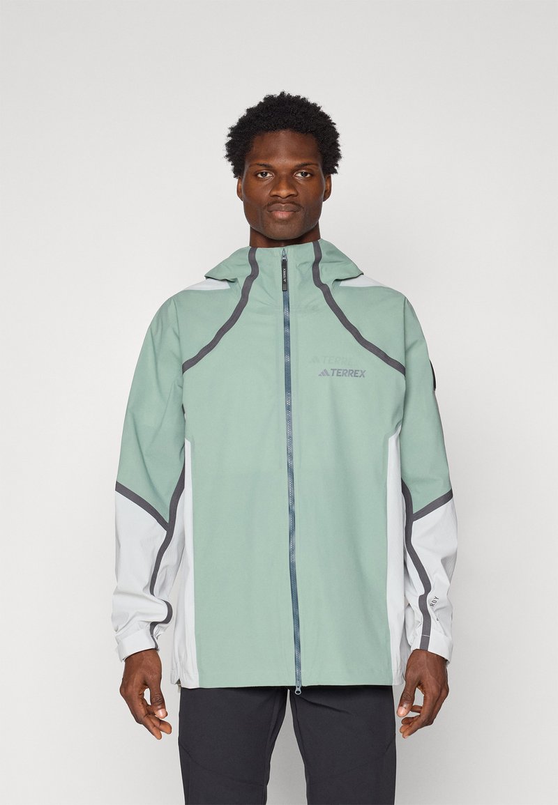Adidas Terrex NAT GEO RAIN.RDY - Regnjakke - silver green