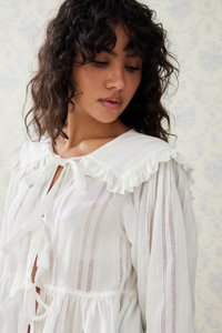 BDG Urban Outfitters COLLARED TIE UP SHIRT - Blúz - white