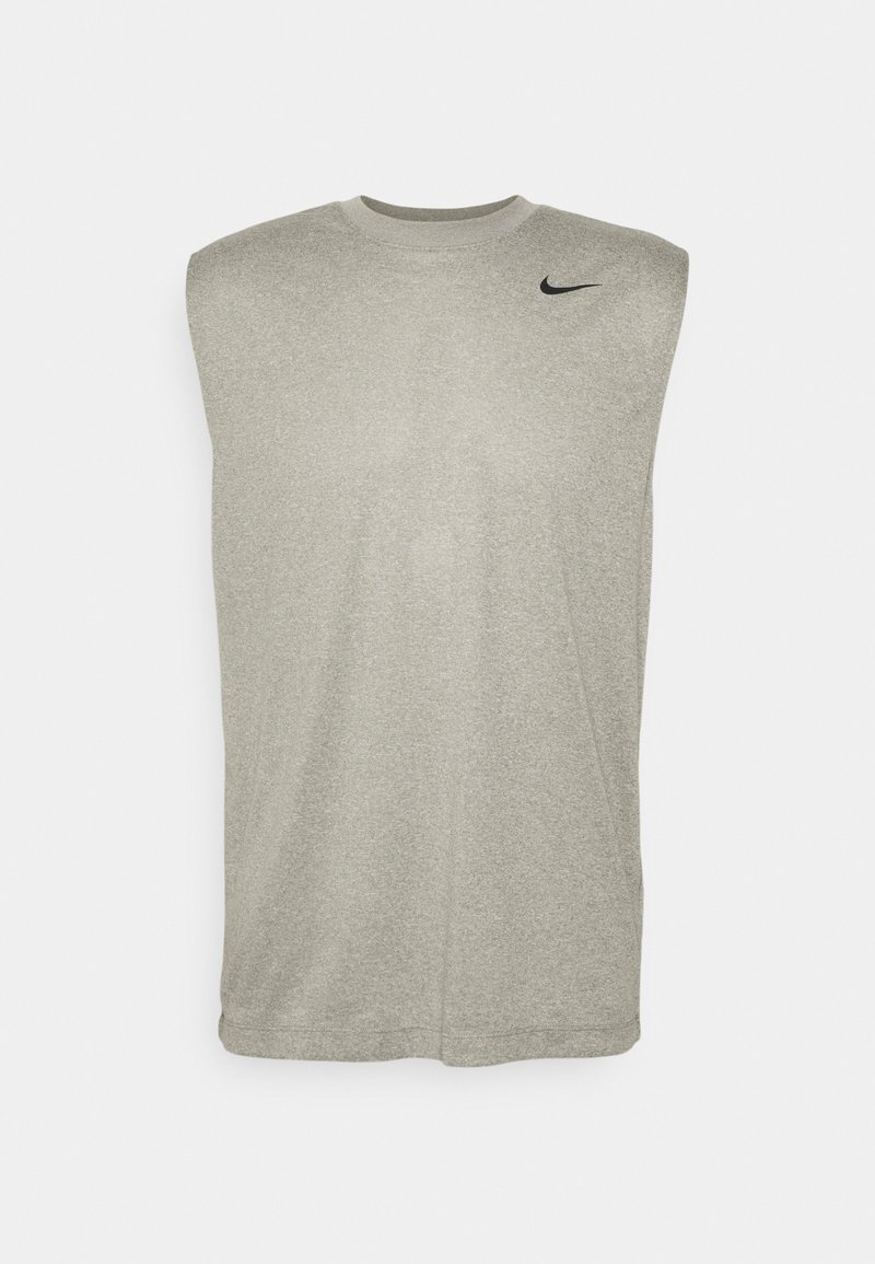 Nike Performance TEE RESET - Linne - tumbled grey/silver heather/black ...