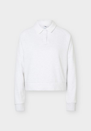 Puma, PUMA CLASS RELAXED LONGSLEEVE POLO FL - Sweatshirt - white glow heather