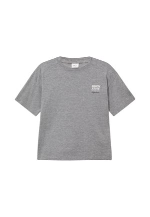 T-Shirt print - grau meliert