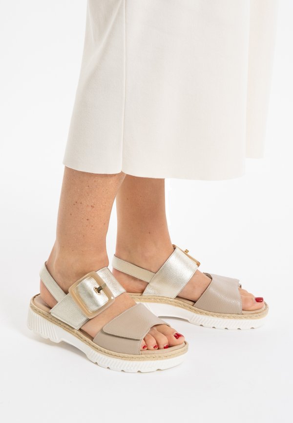 Plateausandalette - beige