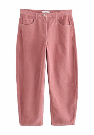 Next, CORDUROY BARREL LEG TROUSERS - Stoffhose - pink