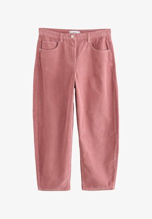 Next, CORDUROY BARREL LEG TROUSERS - Trousers - pink
