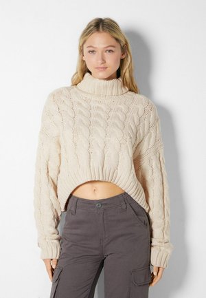 HIGH NECK - Jumper - beige