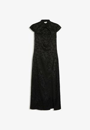 Bershka, JACQUARD SATIN MIDI DRESS - Robe longue - black
