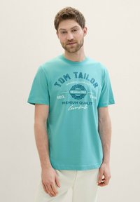 TOM TAILOR LOGO  - Camiseta estampada - meadow teal