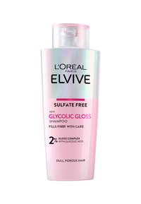 L'Oréal Paris ELVIVE GLYCOLIC GLOSS SHAMPOO CON ACIDO GLICOLICO PER CAPELLI SPENTI E POROSI, RIPARA LA FIBRA E DONA LUCENTEZZA, 200 ML - 3 PACK - Shampoo