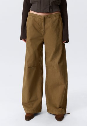 RIPSTOP - Wide Leg - brown check