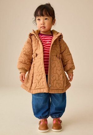 Next, SHOWER RESISTANT SKIRTED QUILTED COAT - Geacă - caramel brown