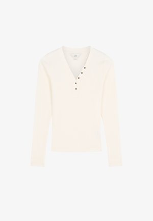 Lee, LS WAFFLE HENLEY - Пуловер - ecru