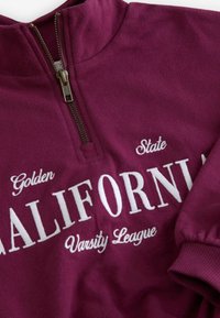 Next VARSITY BUBBLE HEM CHECK SET - REGULAR FIT - Plisovaná sukně - burgundy red