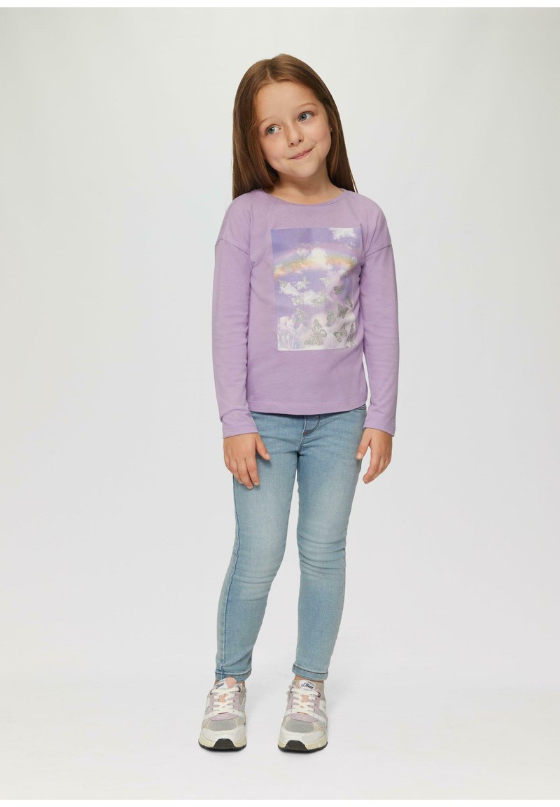 s.Oliver met glinsterende op de voorkant - Langarmshirt - lavendel