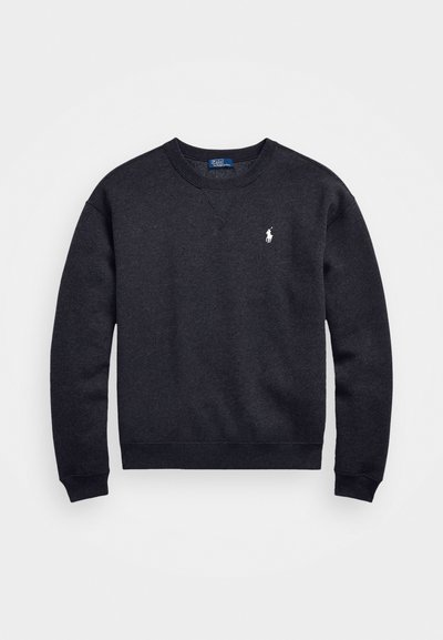 Polo Ralph Lauren LONG SLEEVE - Sportinis megztinis - black marl heather