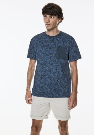 T-shirt med print - blau