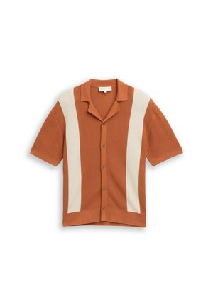 TOM TAILOR DENIM, Chemise - orange white colorblock