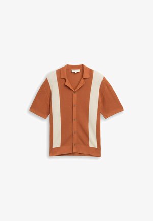 TOM TAILOR DENIM, Chemise - orange white colorblock