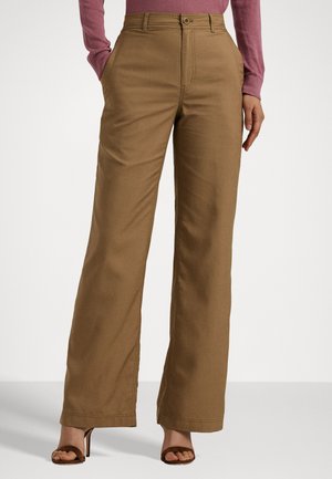 CANVAS WIDE LEG PANT - Auduma bikses - honey tan