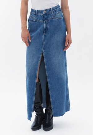 HIGH RISE - Maxi skirt - rodeo denim