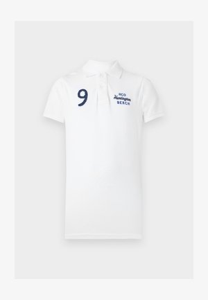 Hollister Co., SLIM - Bluză polo - white