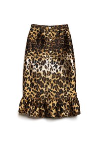 SUITE LEOPARD JACQUARD - Áčková sukně - brown