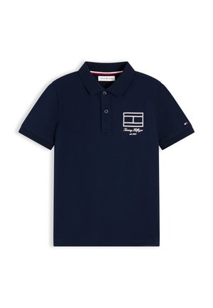 Tommy Hilfiger, FLAG OUTLINE  - Poloshirts - dark night navy