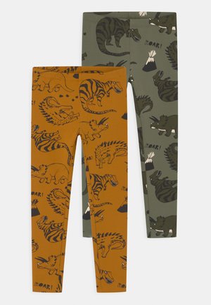 MINI DINO 2 PACK - Leggings - dark dusty yellow