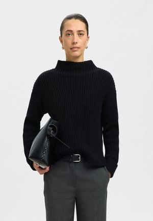 Selected Femme SLFSELMA SUS - Stickad tröja - schwarz