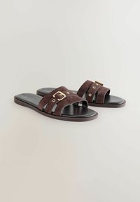 Mules - new chocolate brown suede