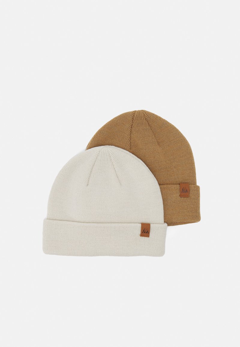 Even&Odd 2 PACK - Gorro - off-white/camel